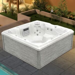 Spa Exterior Zeus 2150x2150 Blanco Mármol - Hidromasaje Premium